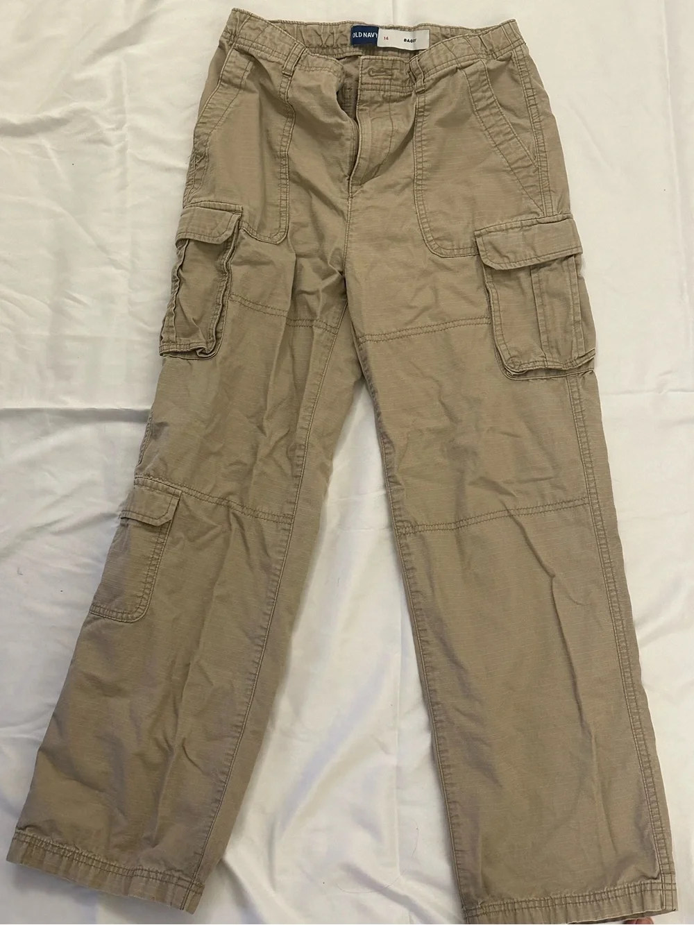 Old Navy Men's Khaki Cargo Pants with Utility Pockets